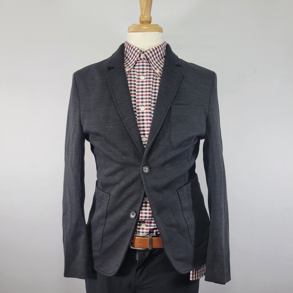 Goodfellow Men's Sport Coat Blazer Two Button Kenwood Blazer Charcoal Gray SMALL